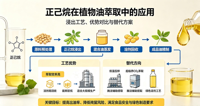 正己烷在植物油萃取中的应用：浸出工艺、优势对比与替代方案